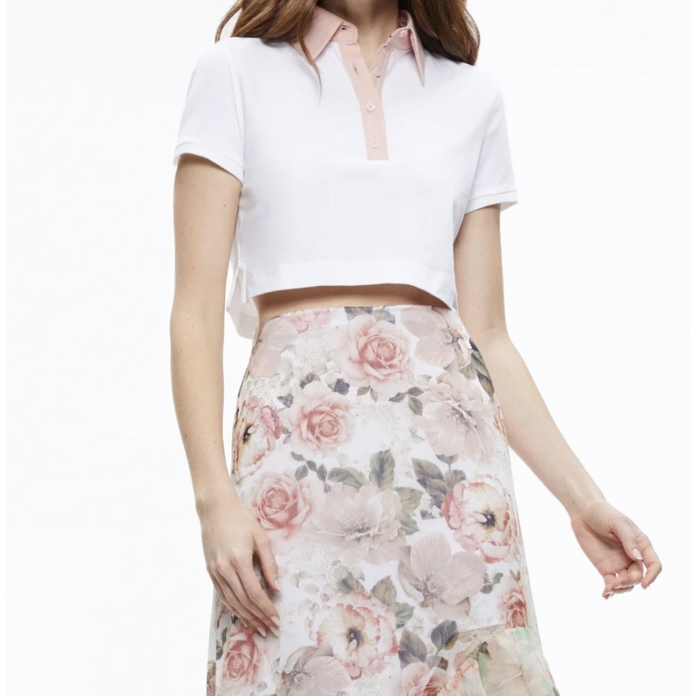 Alice + Olivia CROPPED POLO SHIRT